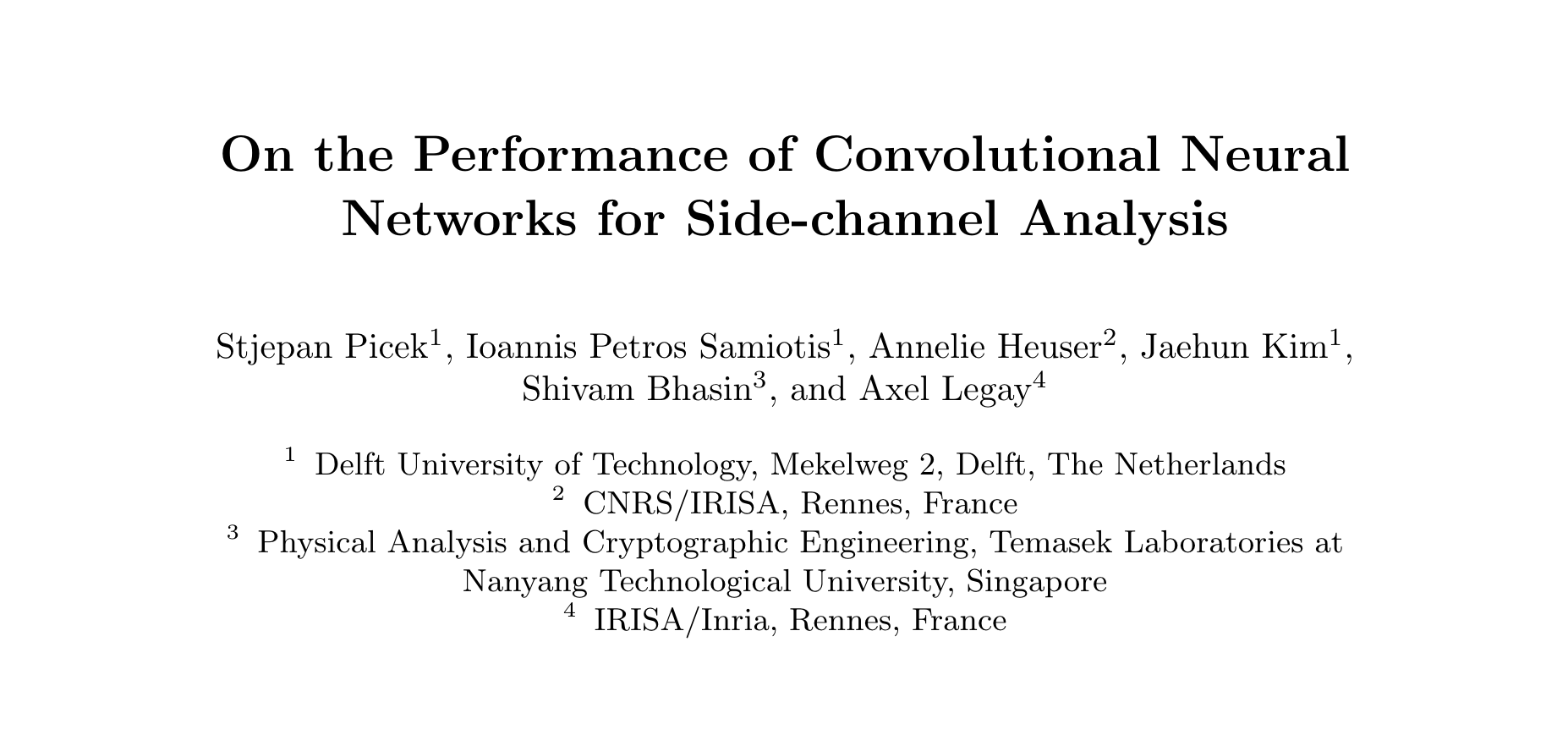 文献阅读笔记-On the Performance of Convolutional Neural Networks for Side-channel Analysis