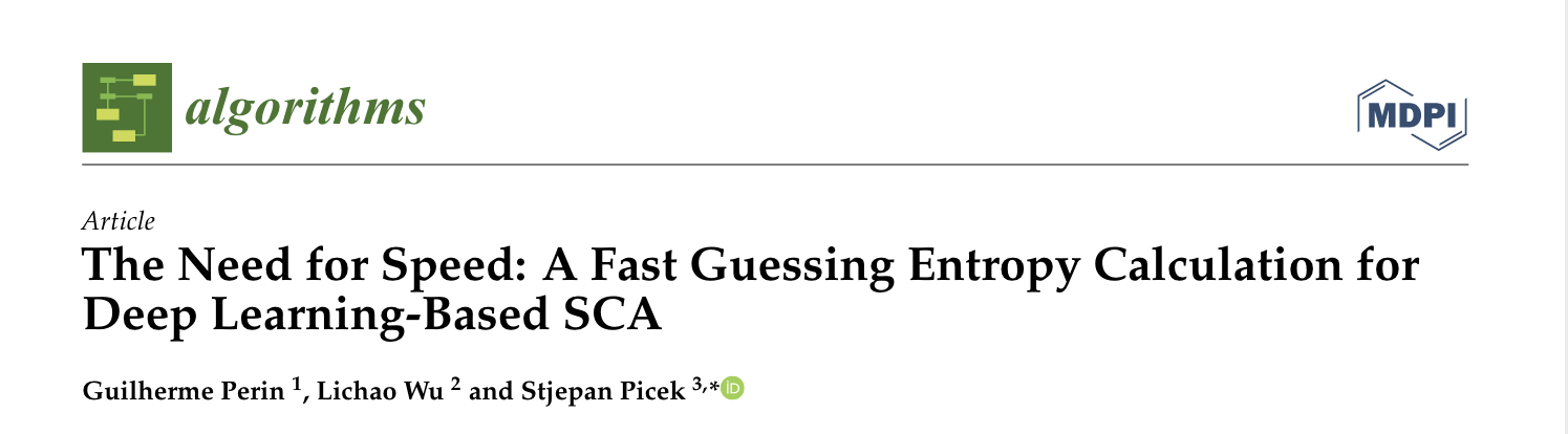  文献阅读笔记-The Need for Speed: A Fast Guessing Entropy Calculation for Deep Learning-Based SCA